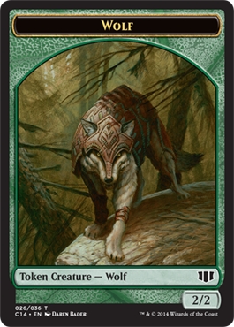 MTG 多人数戦セット 【C14】ツリーフォーク/Treefork - 狼/Wolf【T】