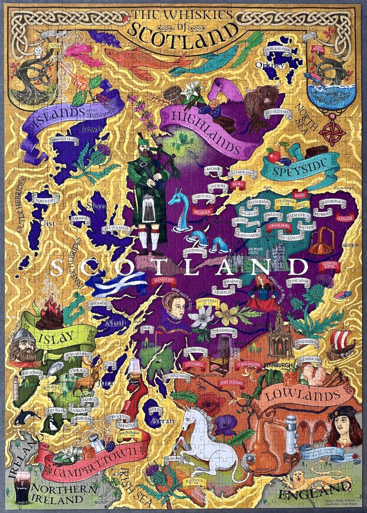 Scotland Whisky Puzzle” by Water & Wines (1000 pieces) – Puzzling