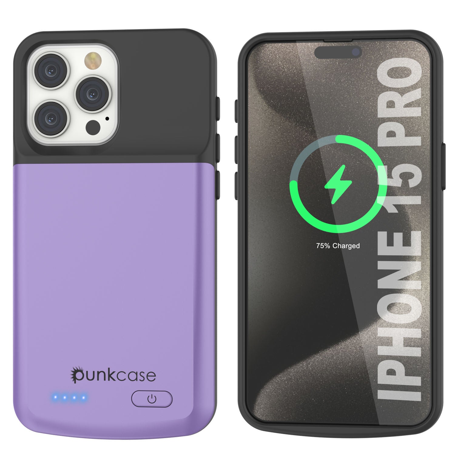 iPhone 15 Pro Battery Case, PunkJuice 5000mAH Fast Charging Power