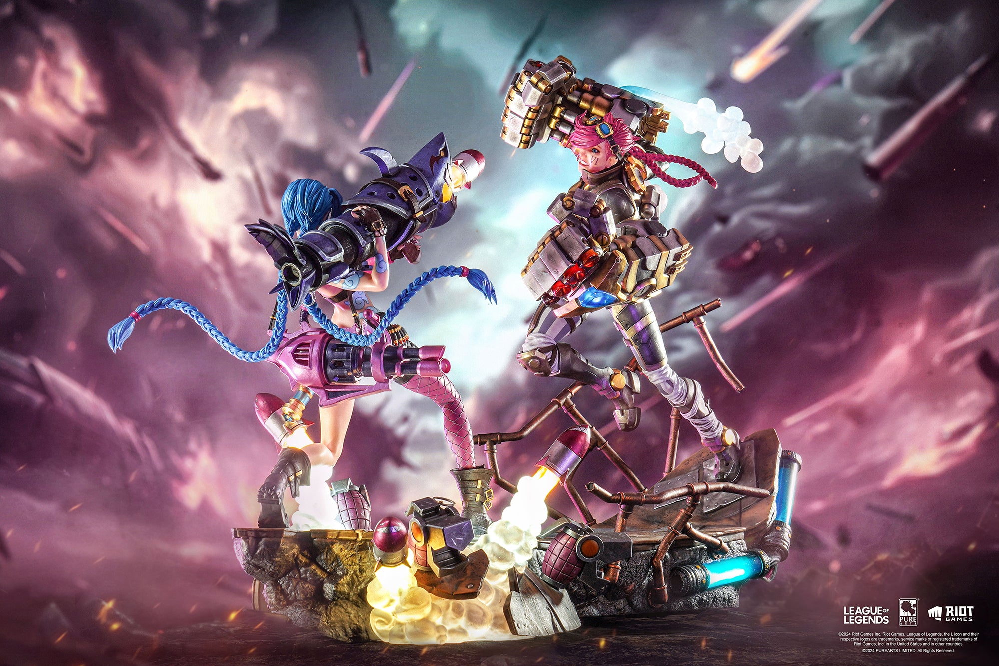League of Legends Jinx & Vi 1/6 Scale Statue Bundle from PureArts