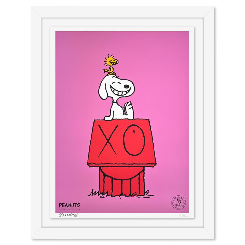 Snoopy & Woodstock on Red House (Pink)