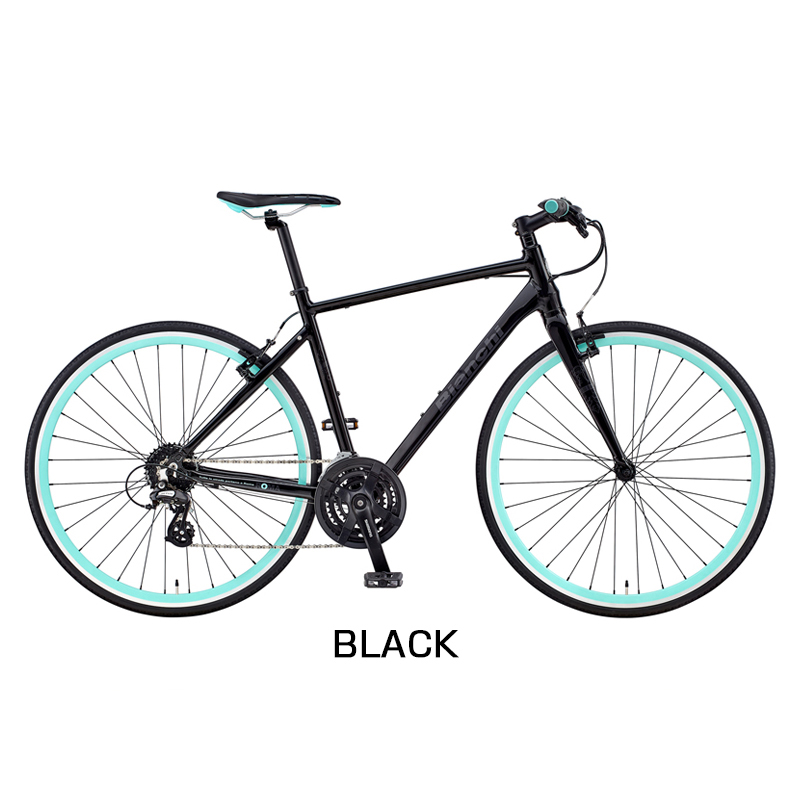 Bianchi ROMA クロスバイク ブラック/ターコイズ Bianchi ROMA クロス