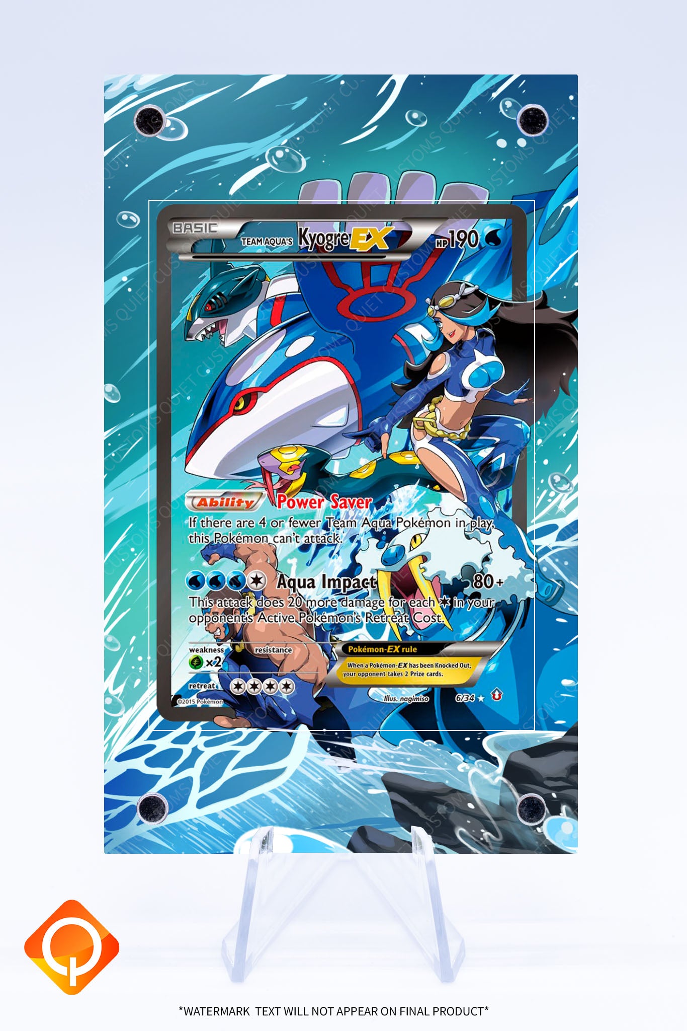 Kyogre EX 6 34 Case | Art Guard (Ungraded)