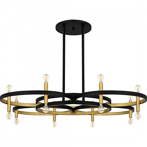 Winsland 8-Light Matte Black Chandelier
