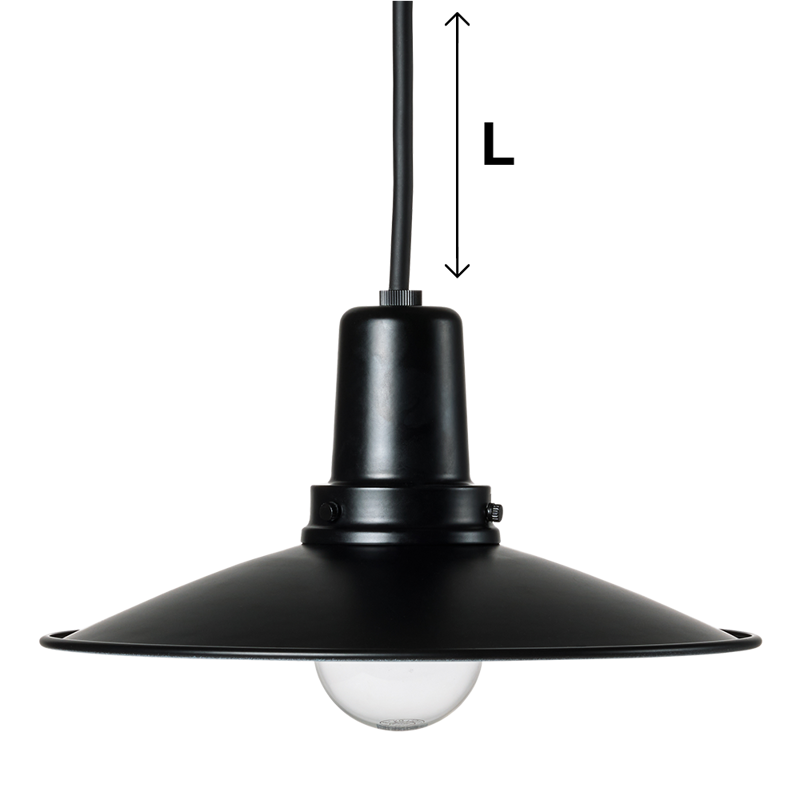 レトロペンダントライト ブラック×ブラック | LT-PD014-01-G141