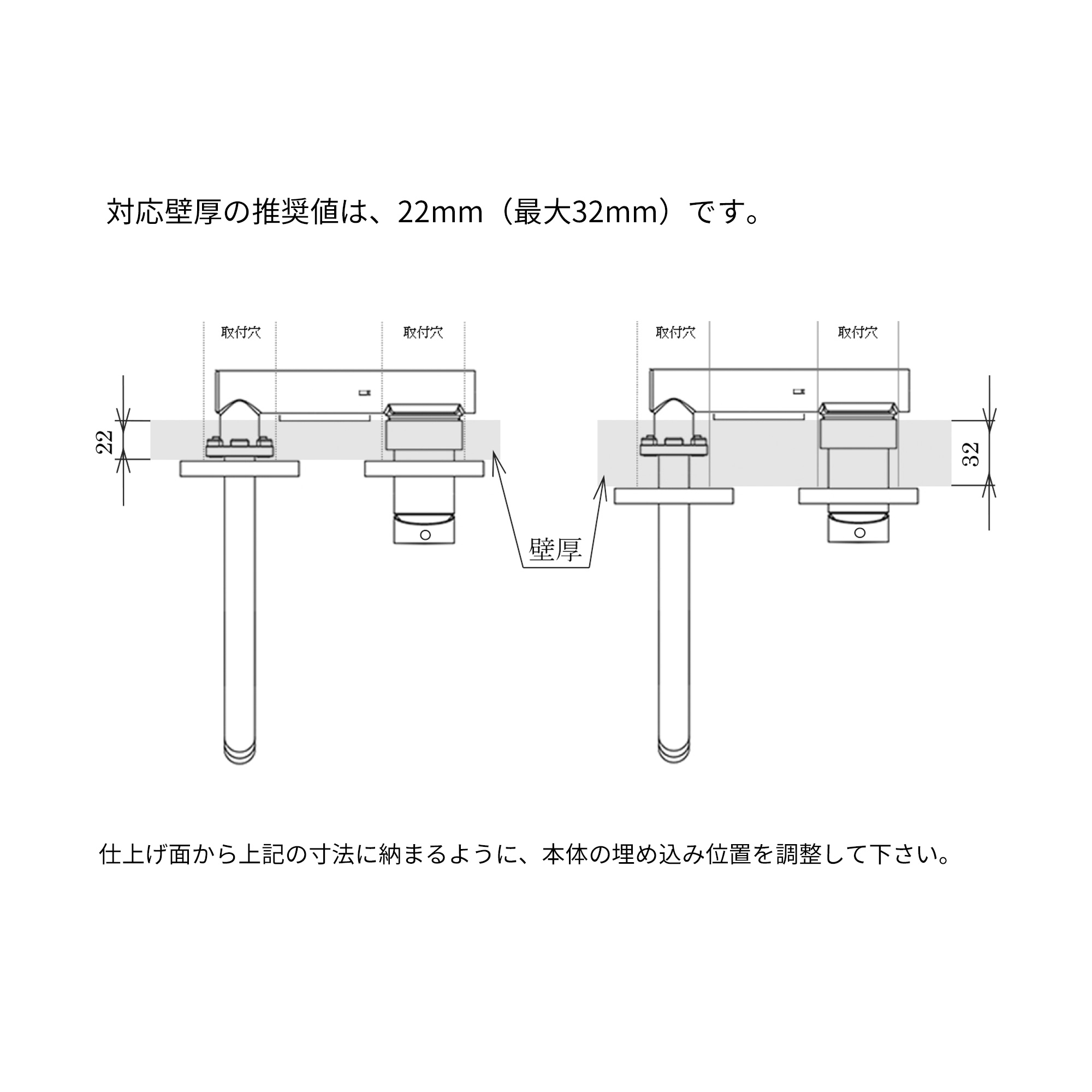 toolbox 壁付け混合水栓 サテンL248