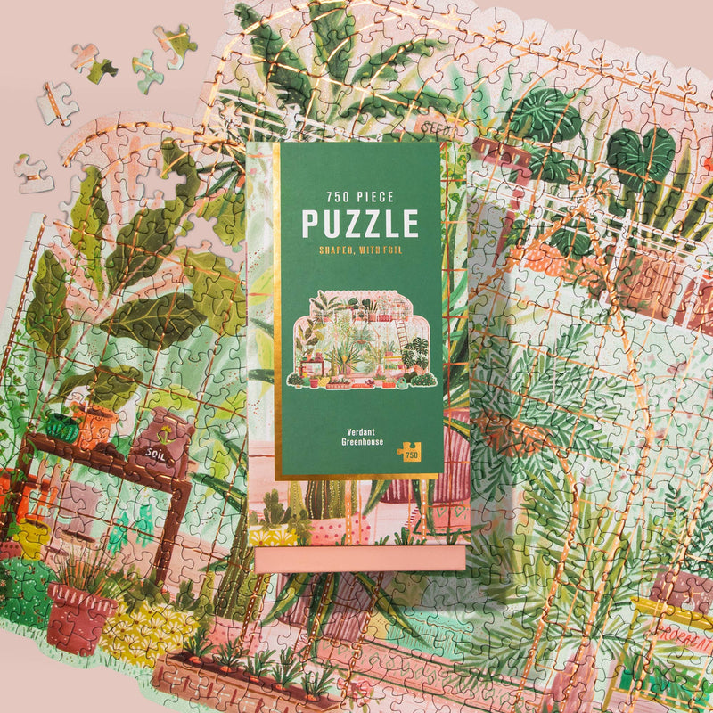 750 PIECE PUZZLE, Verdant Greenhouse, Firelight – Robin Hollow Farm