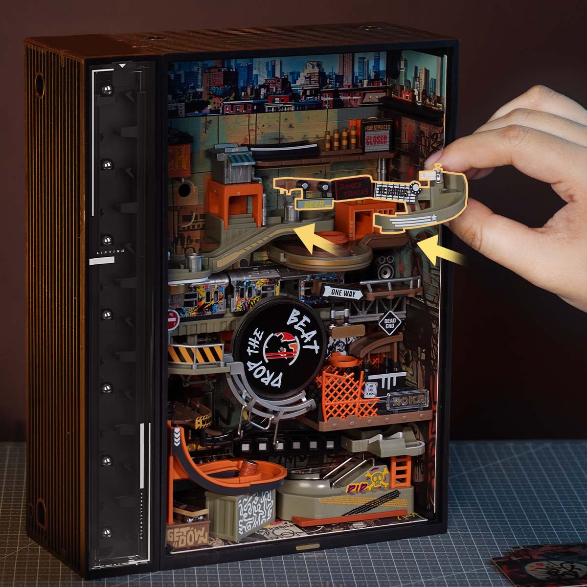 ROKR Hip-Hop Street Marble Run Mechanical 3D Puzzle MR03S