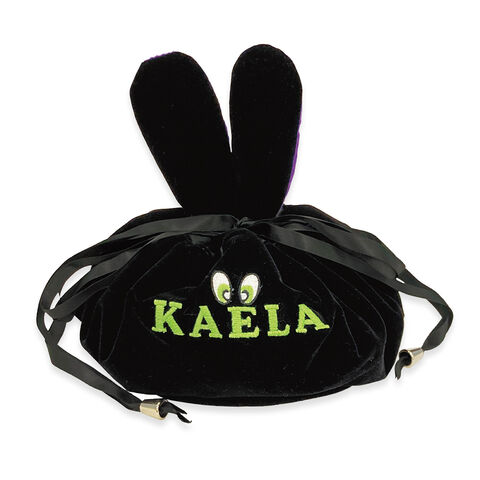 フクモモ仲良し巾着ポーチ 蛍光ストライプ① フクモモ仲良し巾着ポーチ