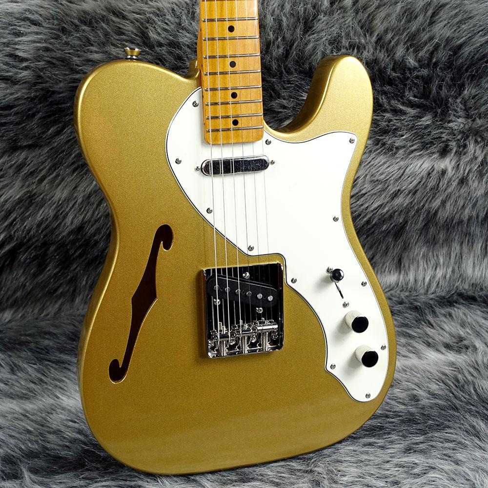 Squier Telecaster thinline セミホロウボディ ゴールド Squier