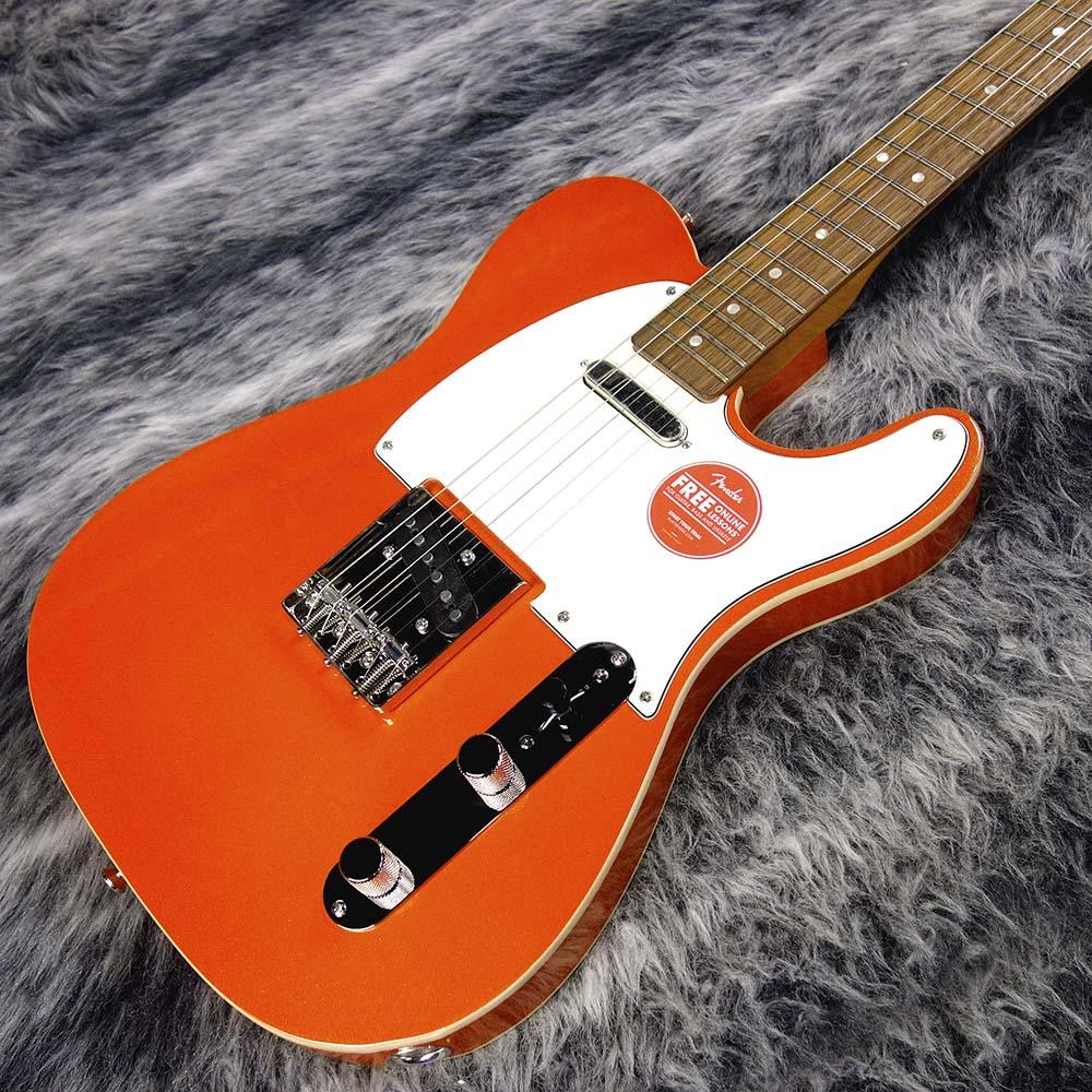 美品 Squier テレキャスター オレンジ Fenderケース付 美品 Squier