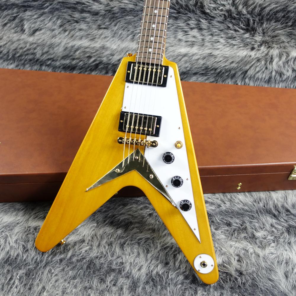 ギター Epiphone by GIBSON Flying V 1958 Korina Epiphone Inspired by Gibson Custom Shop 1958 Korina Flying V (Aged
