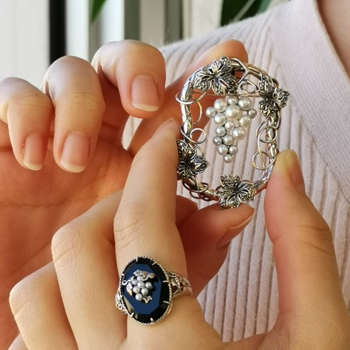 碌山 ロクザン マルカジット＆サンゴ亀ブローチ/ペンダントト 【公式通販】