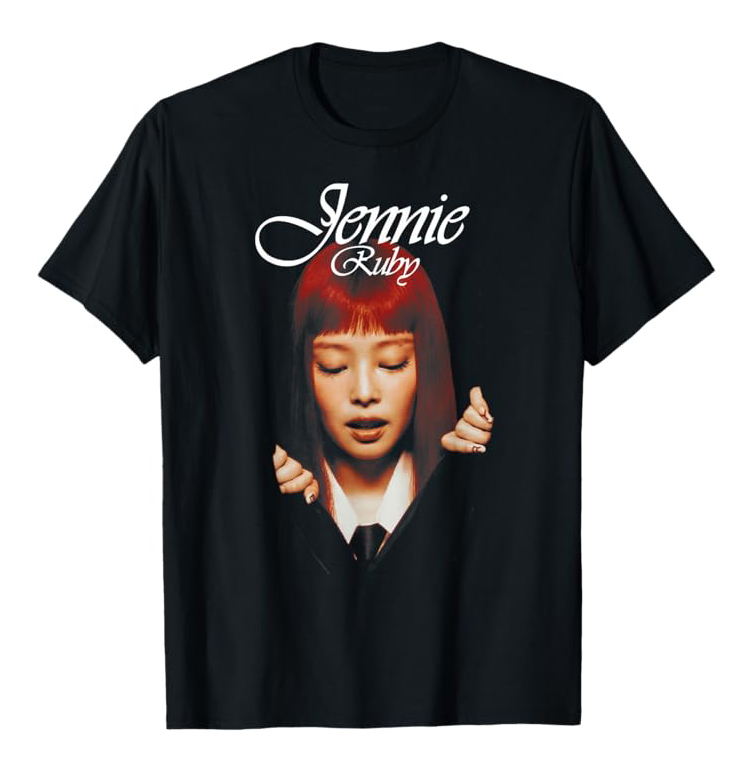 BLACKPINK ジェニ Ruby ブラック Tシャツ M Jennie Blackpink Ruby