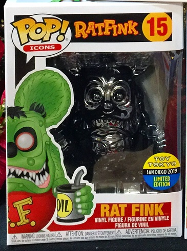 Black Chrome Pop Icons Rat Fink Vinyl Figurines - Ed Roth's Rat Fink