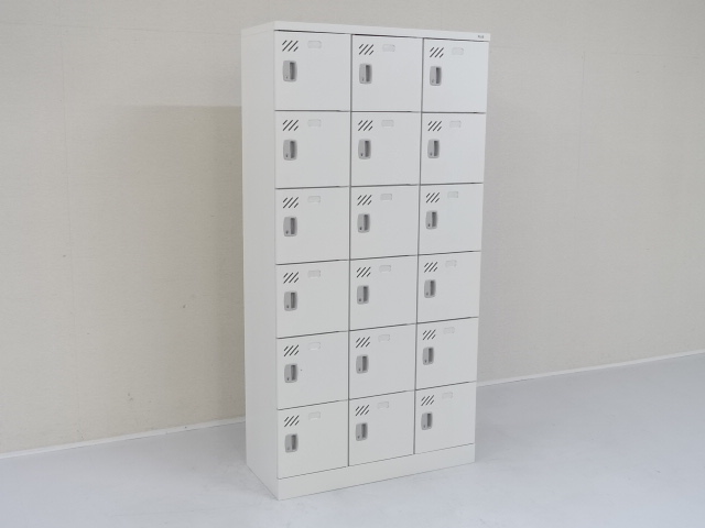 中古｜コクヨ｜20人用ロッカー（ダイヤル錠タイプ）・スチール製更衣