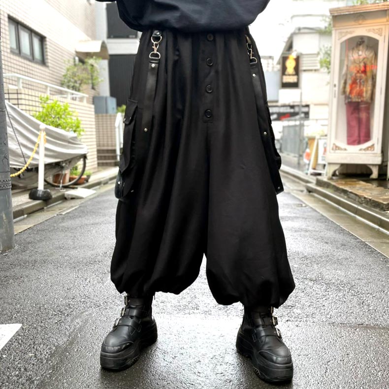 IM MEN 黒 ナイロンサルエルパンツ サイズ2 LA41FF122 サルエルパンツ J 黒 14872 アーテック 運動会・発表会・ｲﾍﾞﾝﾄ