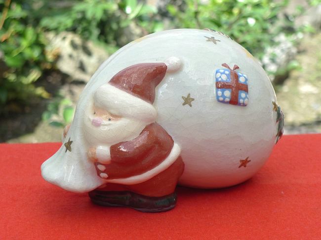 サンタクロース置物 楽入 - 京焼清水焼 松韻堂