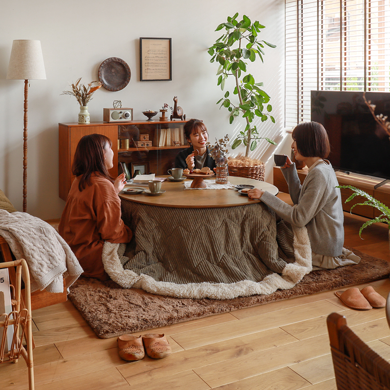 こたつテーブル FAM／BR 円形 直径110cmタイプ ｜家具・インテリア通販