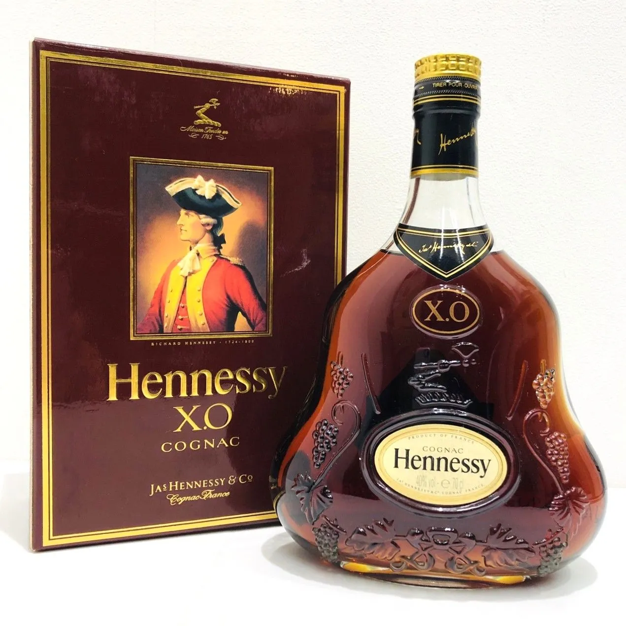 古酒☆ヘネシー XO 金キャップ クリアボトル ＊箱付 350ml/ハーフ 40