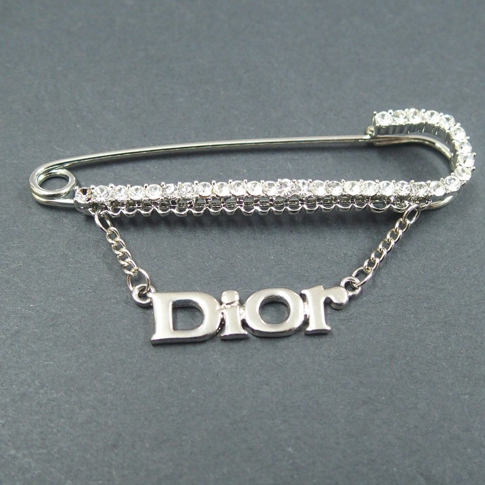 極美品正規 Dior ブローチ ラインストーン ビンテージ クリスタル