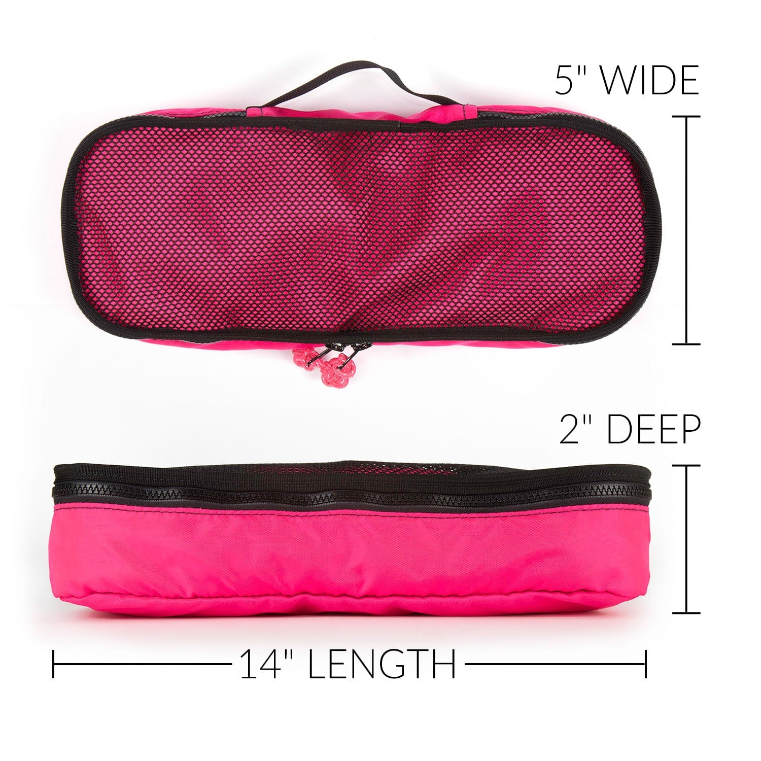 Long Nylon Mesh Travel Packing Cube, Compression Cube - Meerkat