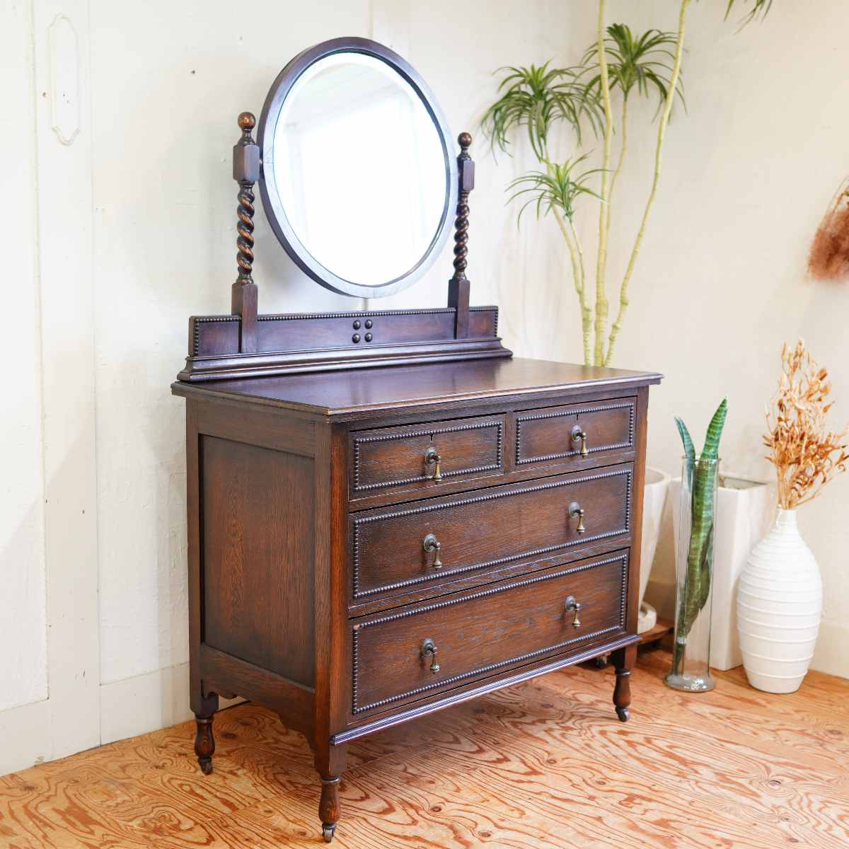 英国アンティーク ドレッシングチェスト ドレッサー キャビネット