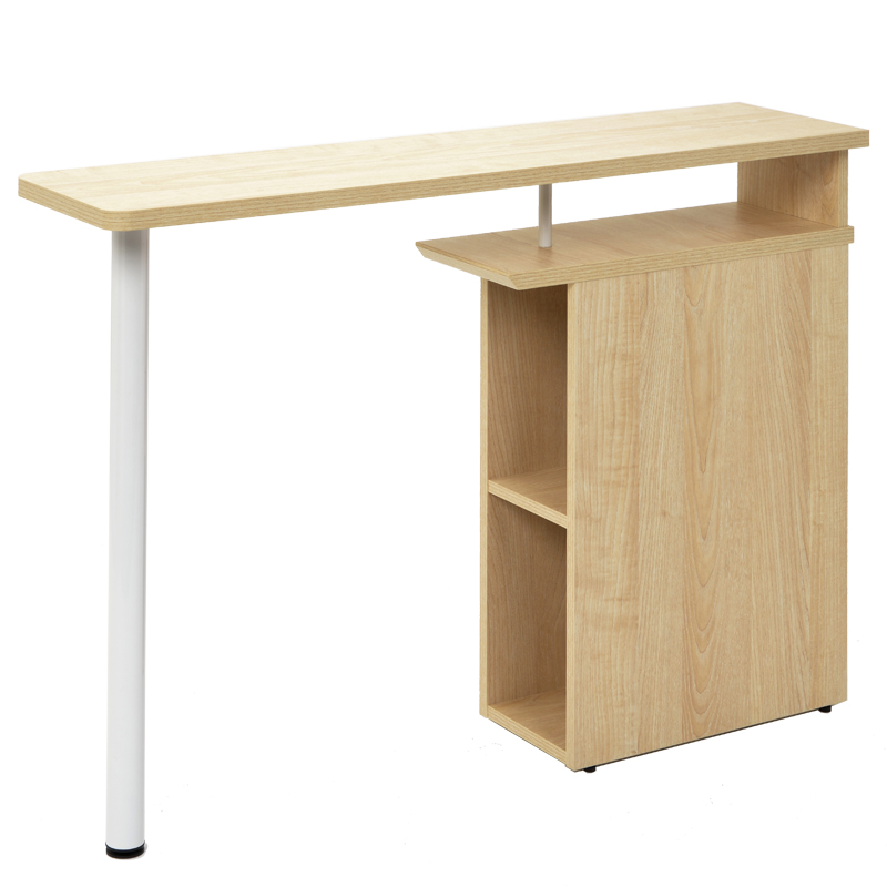 ヴィンテージ サイドテーブル 天然木 ワークデスク 棚付き