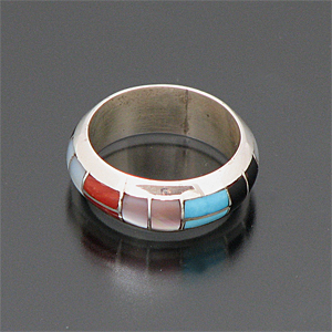 からか インディアン マルチストーン ニードルポイント リング 13号