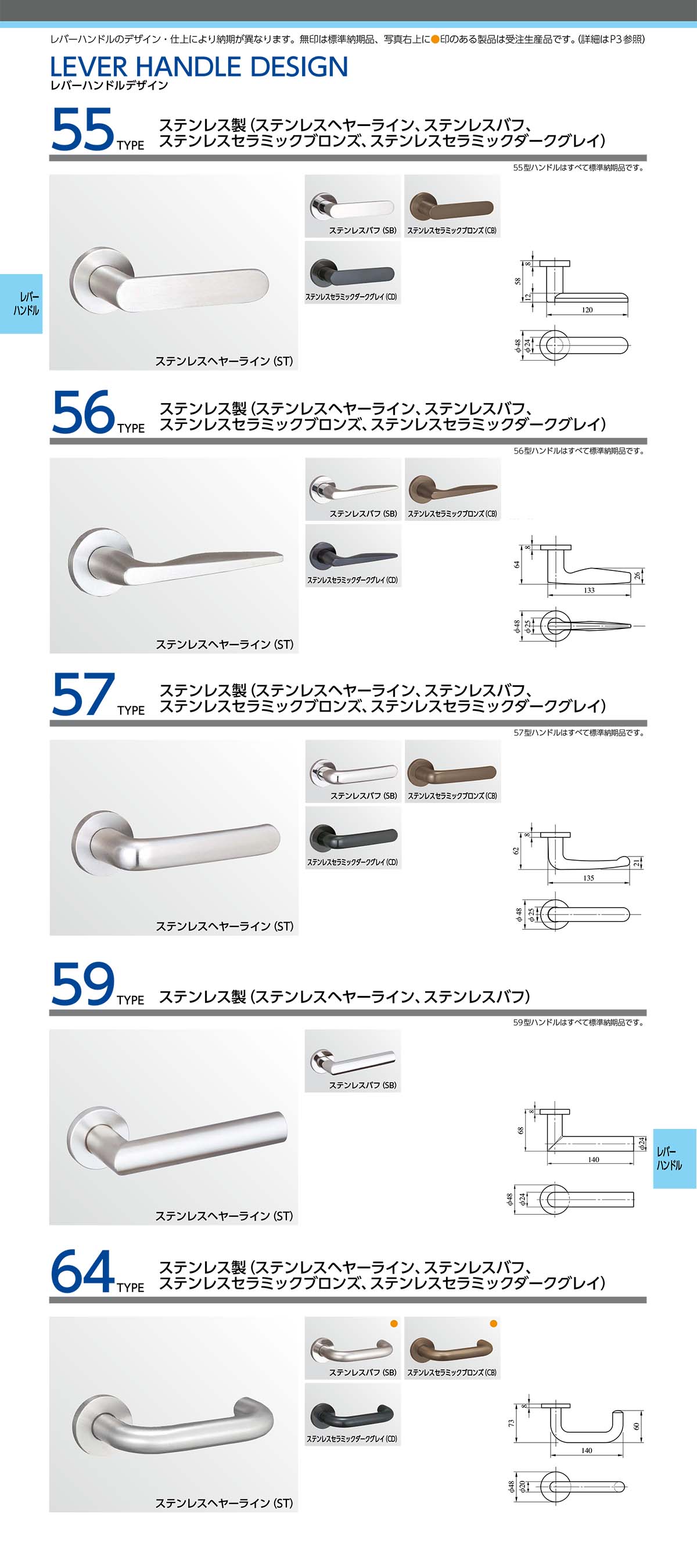 MIWA、美和ロック LHSAシリーズ アンチパニック機能付き 高級レバー