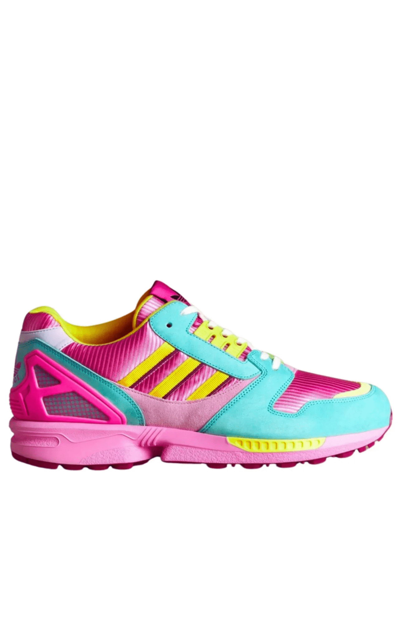 Gucci Adidas ZX 8000 Two Tone Pink Suede Sneakers - RunwayCatalog