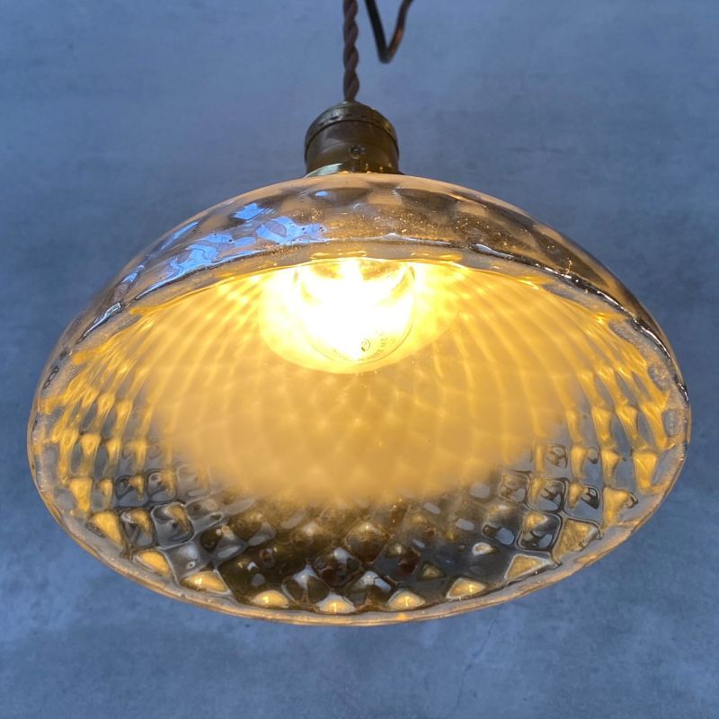 VINTAGE ANTIQUE MERCURY GLASS SHADE HUBBELL ヴィンテージ