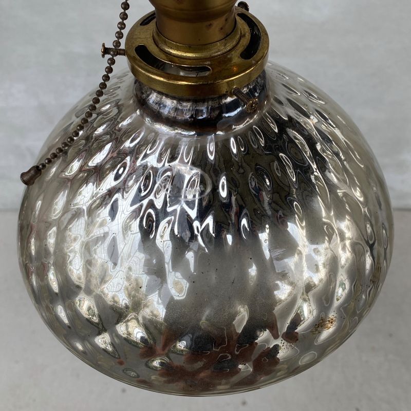 VINTAGE ANTIQUE MERCURY GLASS SHADE HUBBELL ヴィンテージ