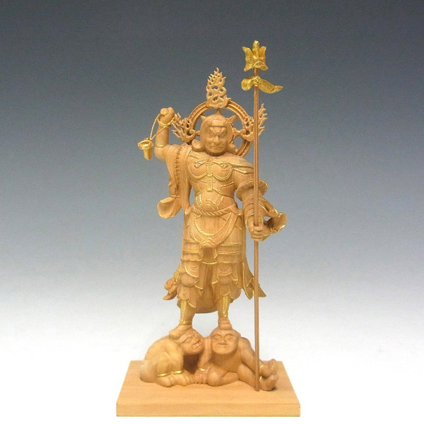 大型 高37cm 仏教工芸品 総楠製 井波彫刻 いっとう彫 極上彫 九龍