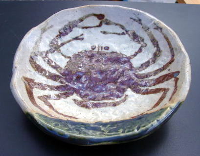 魯山人 蟹絵皿 魯山人写し』蟹絵皿