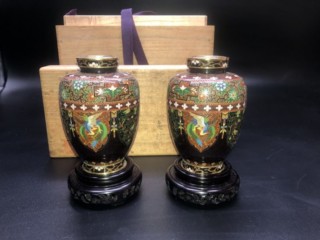 安藤七宝花図花瓶25cm18cm 安藤七宝花図花瓶25cm18cm 安藤七宝花図花瓶