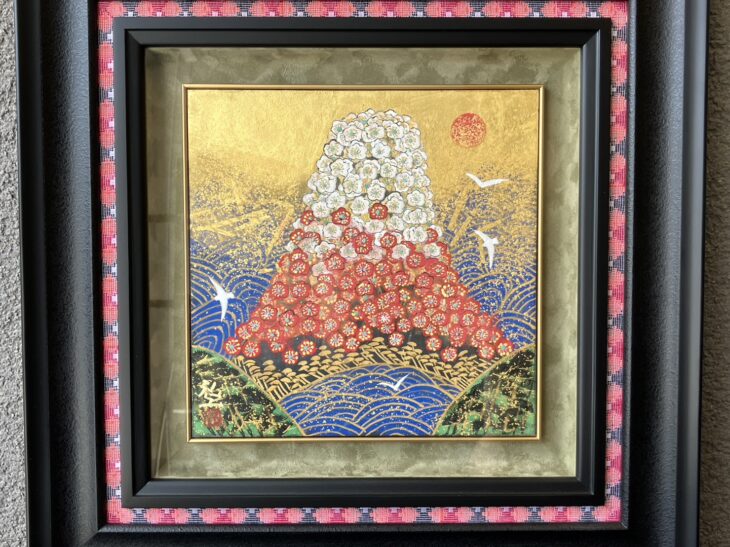 小野知久油絵赤富士