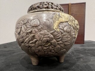 134『織部 獅子 香炉』/骨董品 古美術 古道具 アンティーク