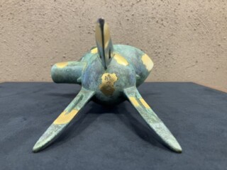 古董，古藝術品，龍頭置物，鎮宅，辟邪，古銅製，重4000克（旧家藏