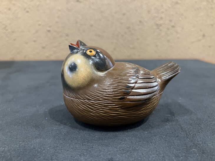 篠原 如雪 作『脹雀 香合』 ｜骨董品買取 緑和堂