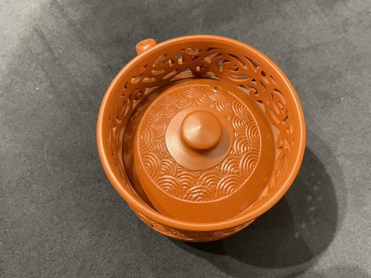 常滑焼 急須 石仙 「古竹」彫リ 茶器 茶道具 煎茶道具 常滑焼 急須 石