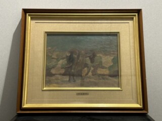 坂本 繁二郎 作『馬』油彩画 ｜骨董品買取 緑和堂