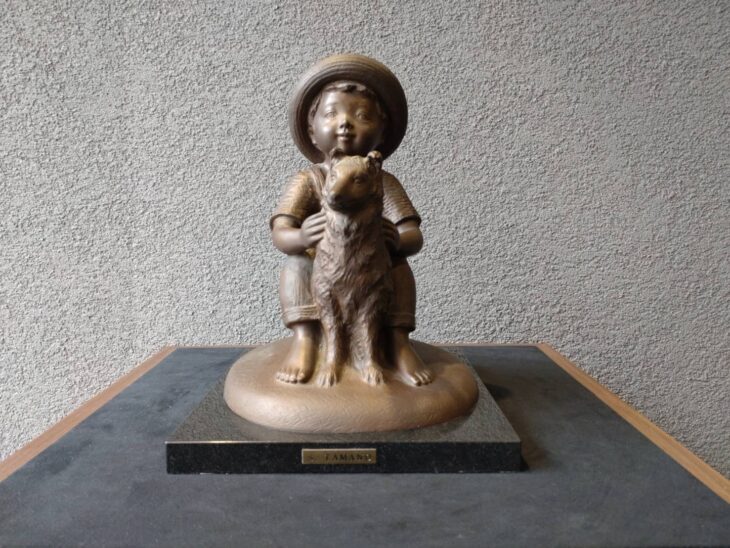 本郷 新 作 ブロンズ レリーフ『友だち』 【公式通販】