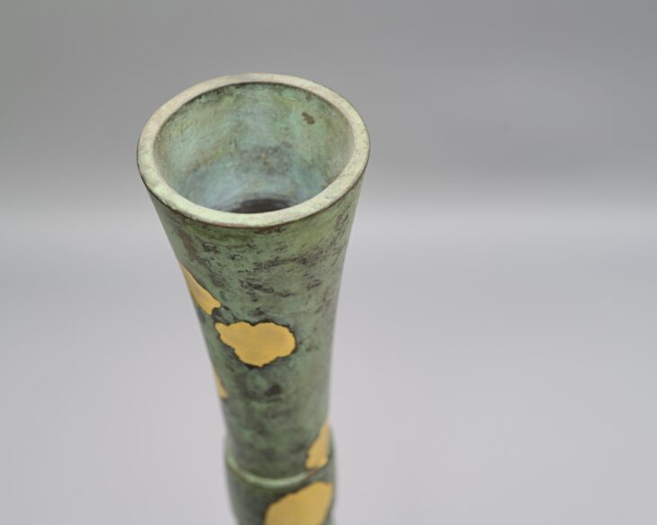 秦蔵六 『立鼓式 塗壷銅花器』 ｜骨董品買取 緑和堂