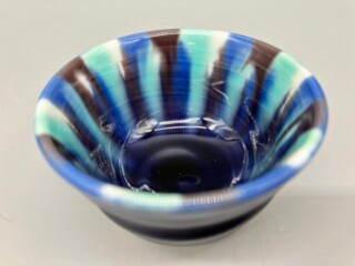 四代目徳田八十吉作 九谷焼 彩釉 ぐい呑