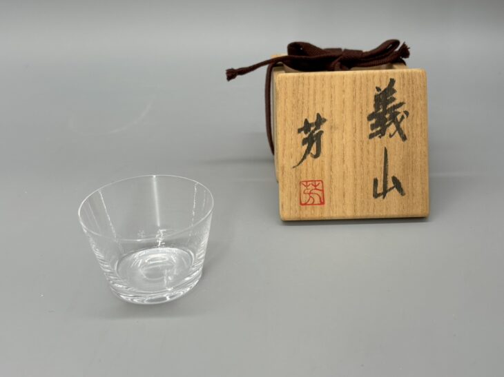 益田芳徳氏作 硝子の水指 共箱入 益田芳徳氏作 硝子の水指 共箱入