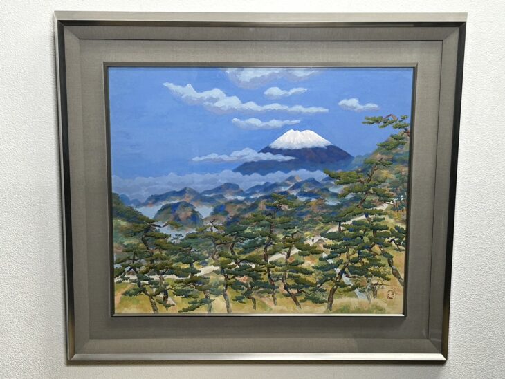 池田遙邨 作『富岳』水彩画 ｜骨董品買取 緑和堂