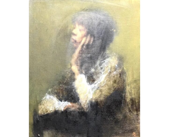 平野遼 『横を向く少年』 ｜骨董品買取 緑和堂