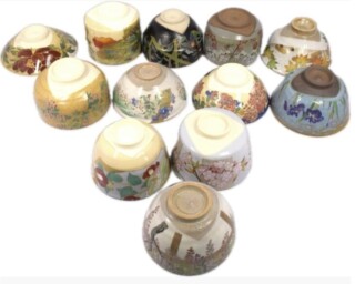 桑野むつ子『抹茶茶碗コレクション 御所の花 十二ヵ月』 ｜骨董品買取