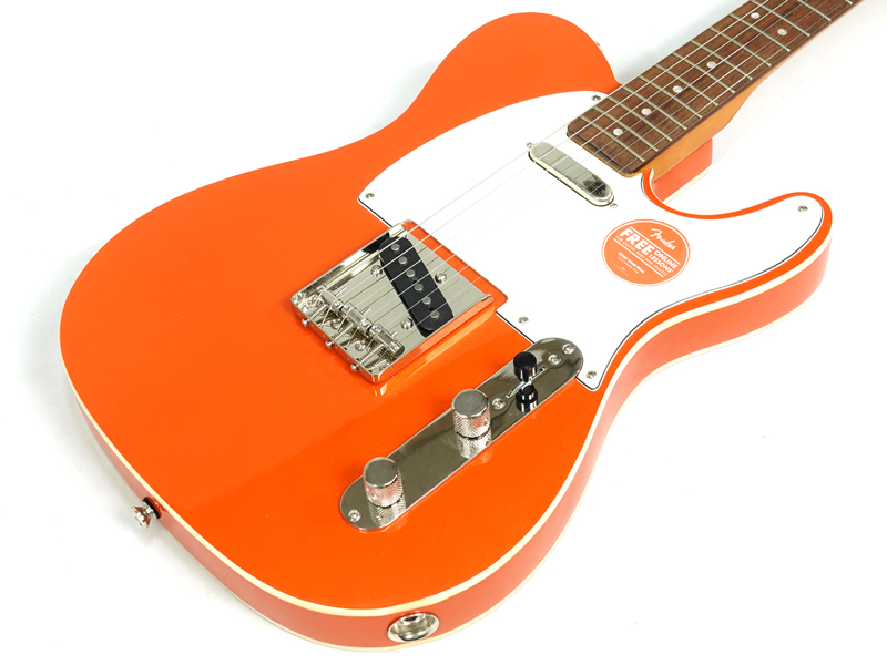 美品 Squier テレキャスター オレンジ Fenderケース付 美品 Squier